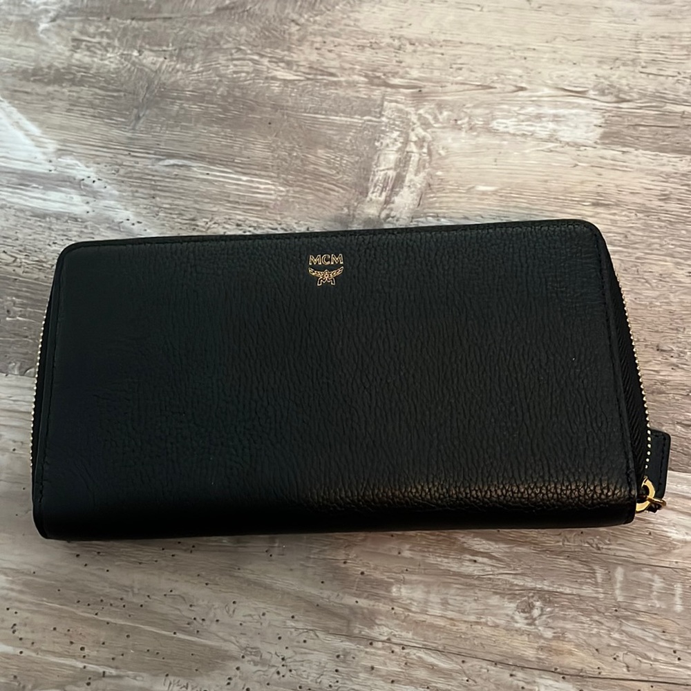 Brand new black MCM wallet -zip around